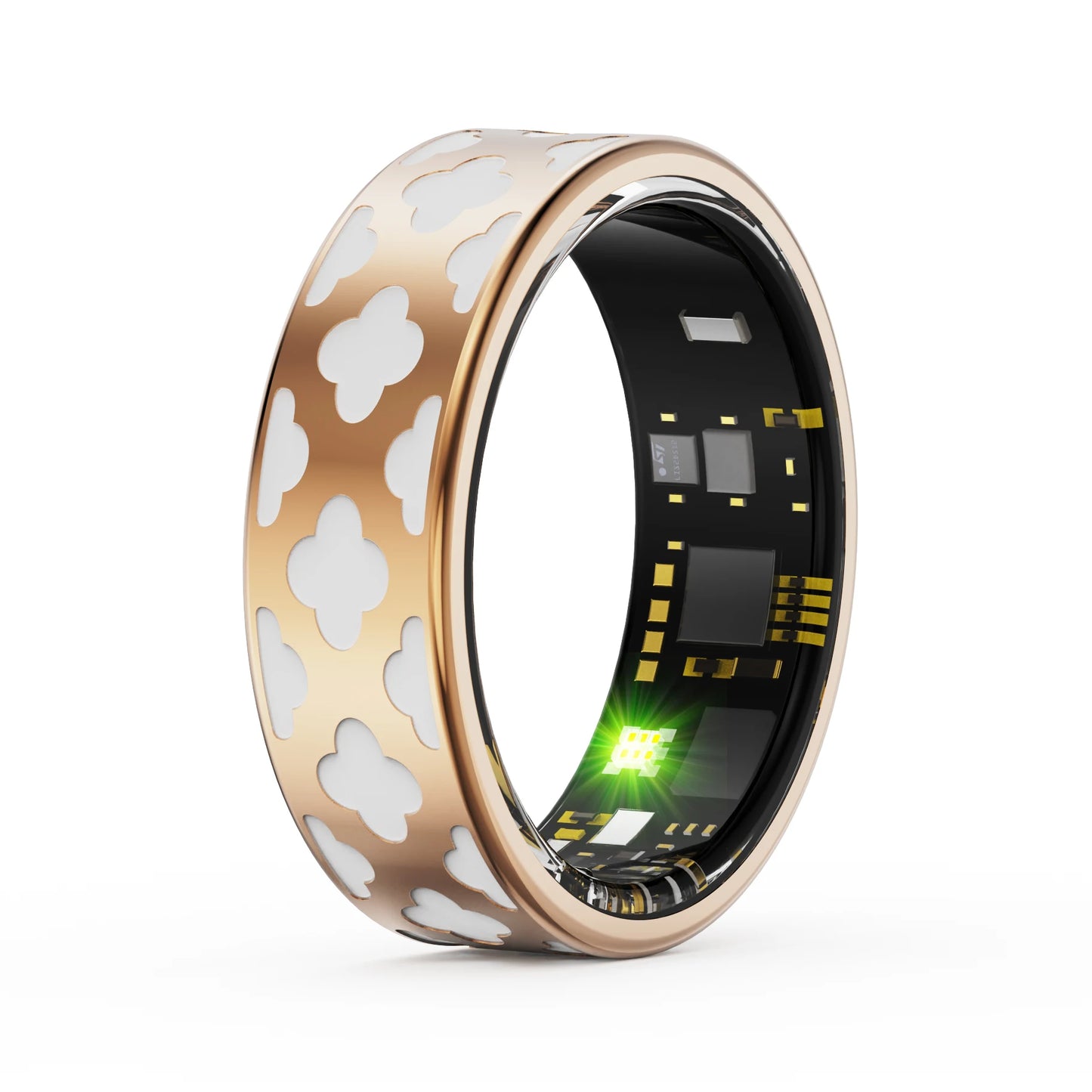 Rose Gold Smart Fitness Tracking Ring